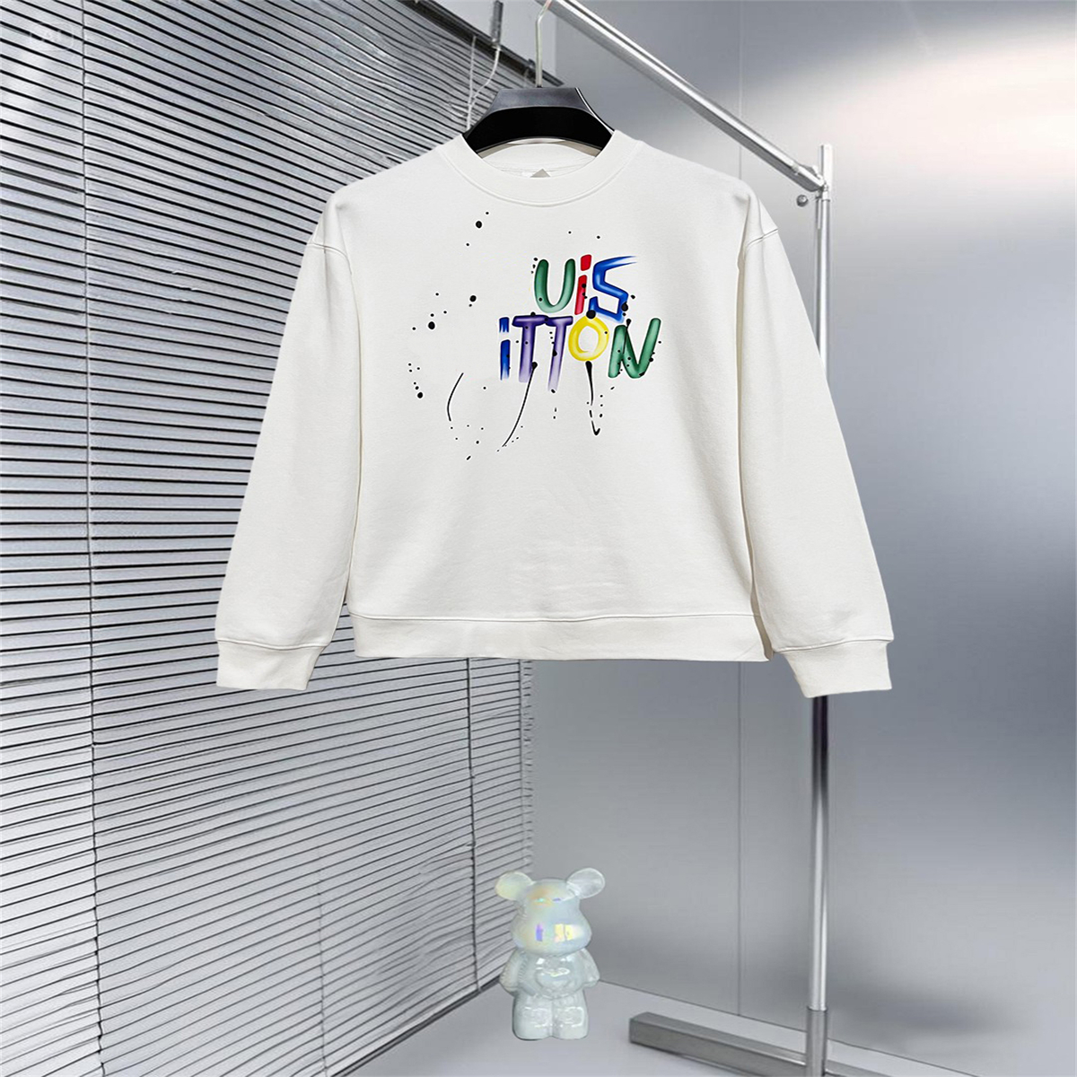 Men's Plus Size Hoodies & Sweatshirts New AOP jacquard letter knitted sweater in autumn / winter knitting machine e Custom jnlarged detail crew neck cotton M6109Y34