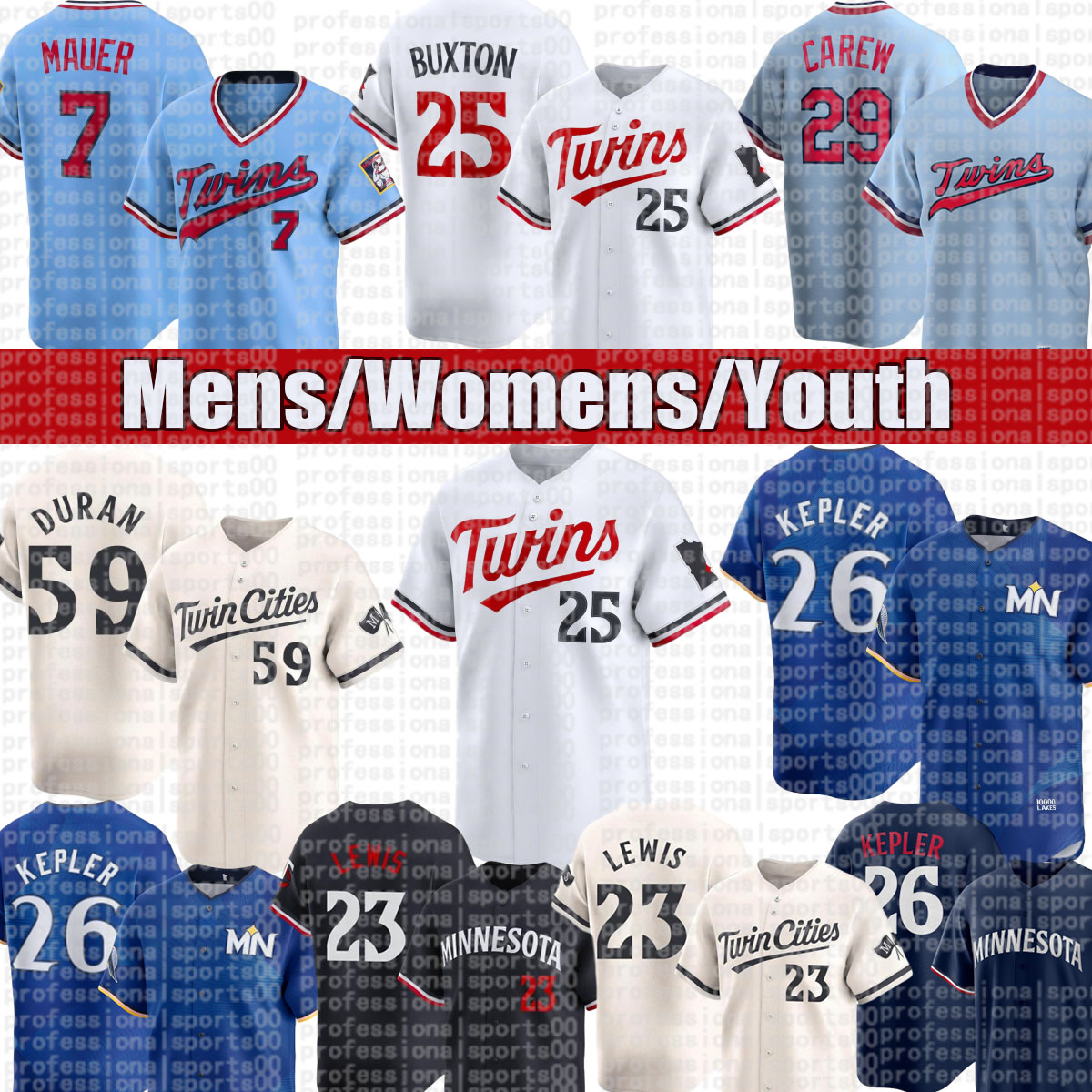 Minnesotacity twins jersey #4 Carlos Correa Byron Buxton #59 Duran #49 Lopez Jerseys