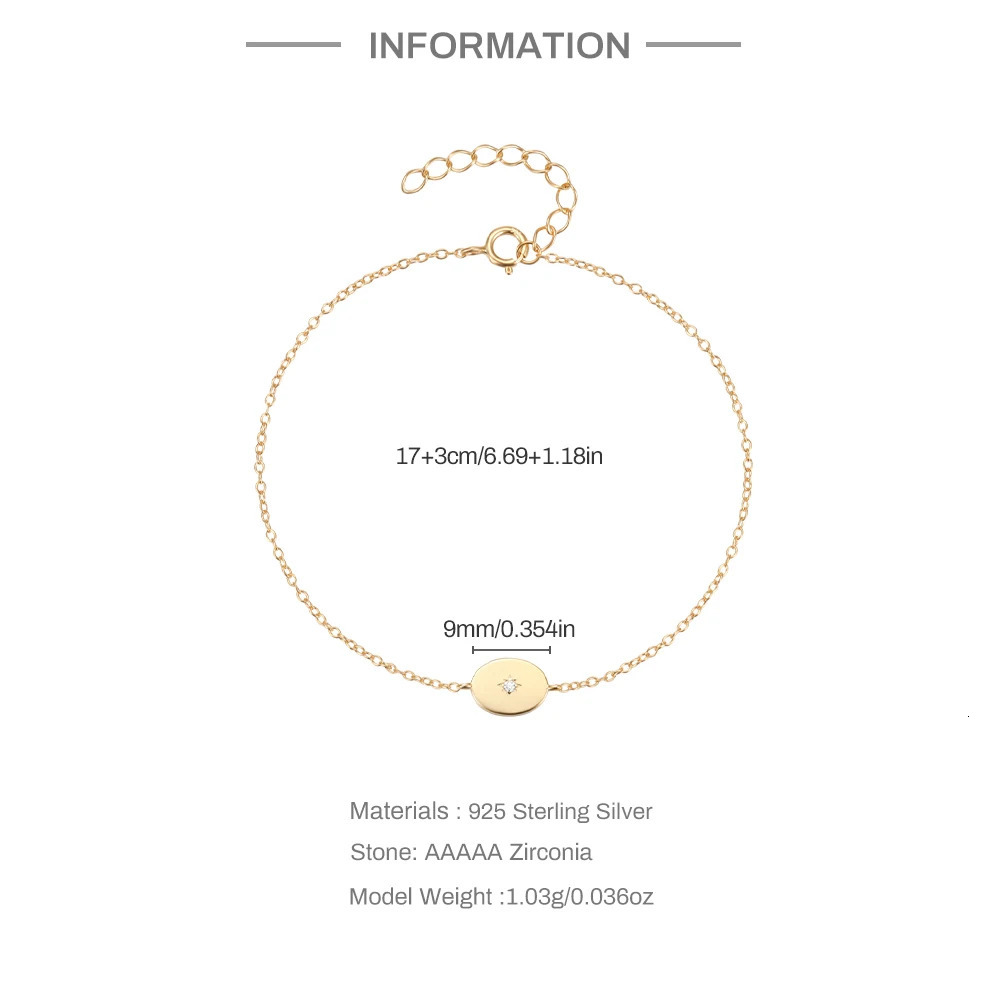 ROXI 925 Sterling Silver Punk Sun And Star Bracelet For Women Party 173cm Bangle Pulseras Plata 18k Gold Color Jewelry 260107