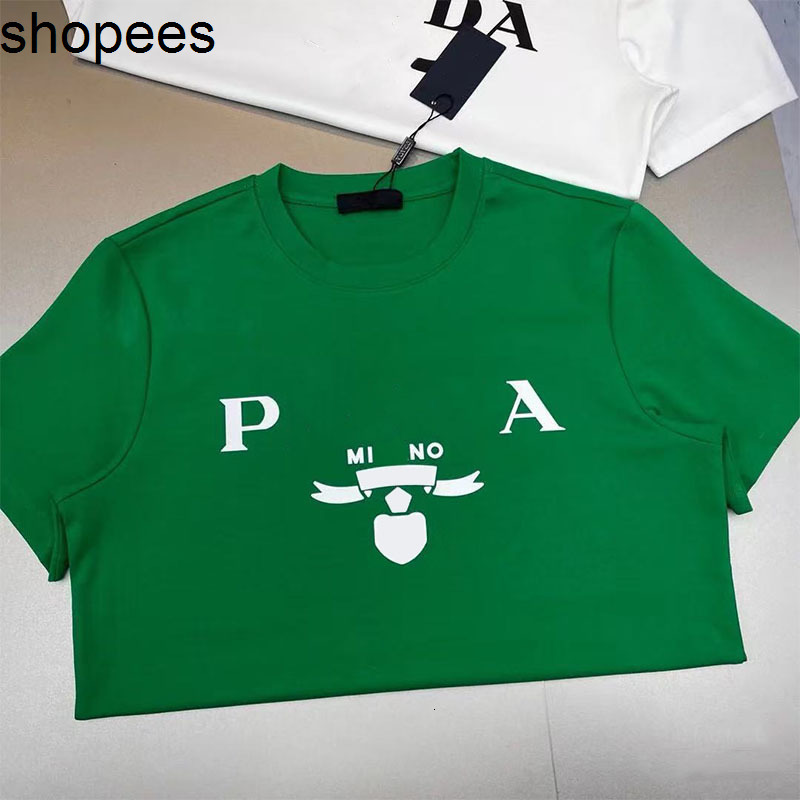 P Newest Luxury Designer T Shirt Summer Mens Womens Short Sleeves Fashion Tee Shirts High Quality Pure Cotton Shirts Leisure Cla pradas 5S5F IVQT