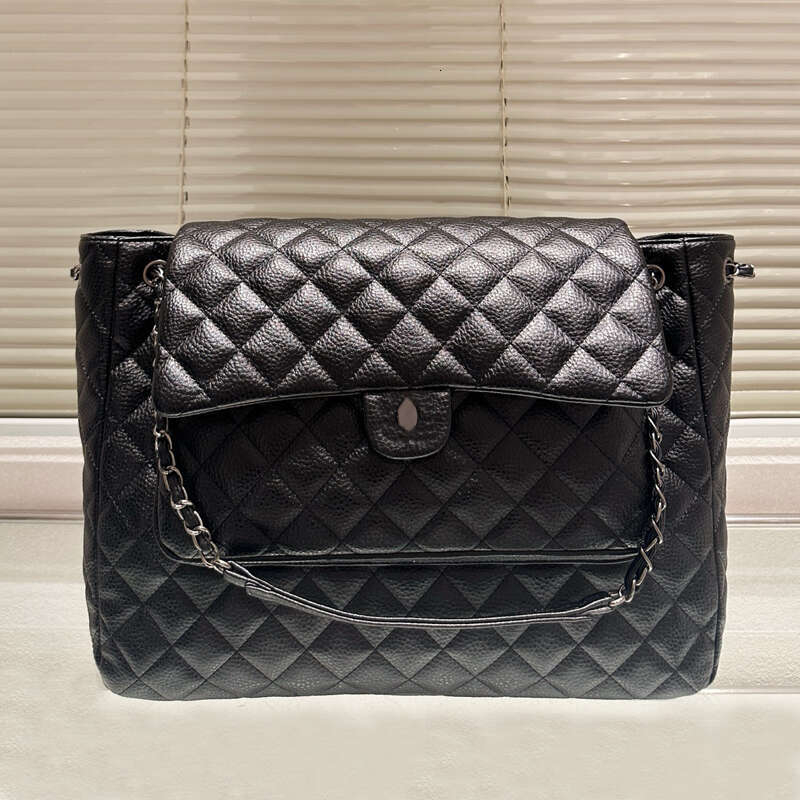 new oversize capacity top quality handbag designer bag Caviar Leather cowhide material flip tote bag women chain shoulder bag shopping crossbody bag