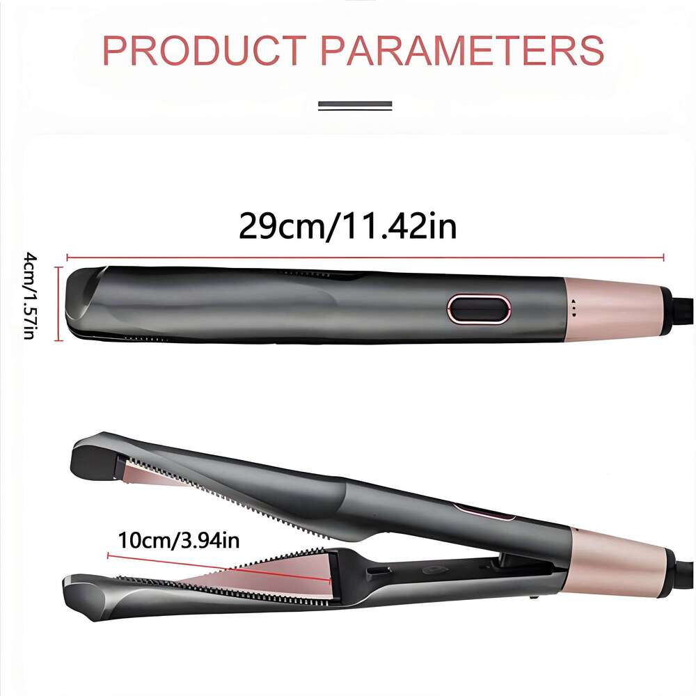 2025 New Hair Straightener Curler 2 in 1 Negative Ion Fast Heating Styling Professional Flat Iron Curling Tool Home Travel H260110