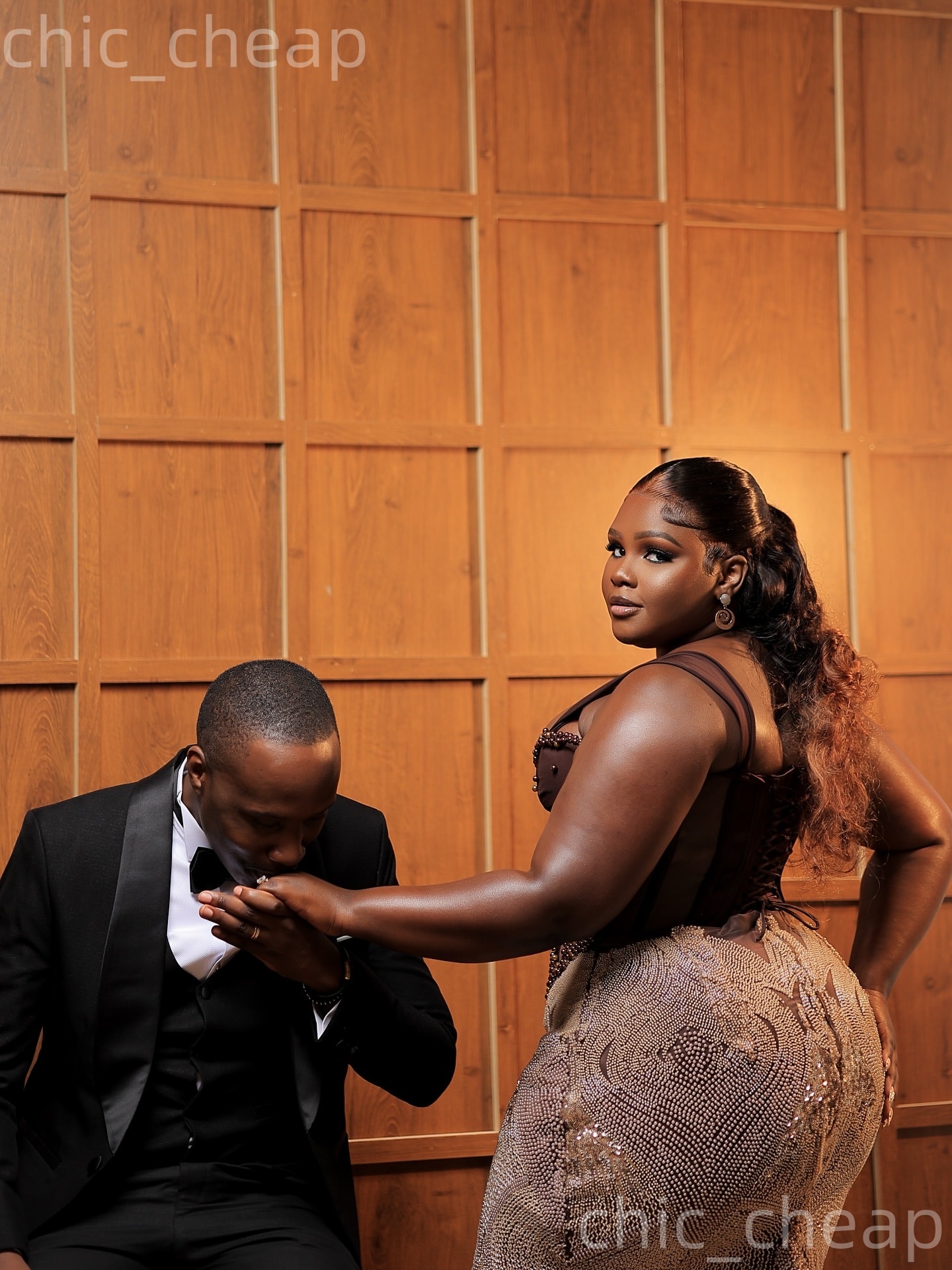 Aso Ebi Brown Mermaid Prom Dresses 2026 Spaghetti Pearls Sequined Sparkkly Evening Formal Party Second Birthday Engagement Gowns Dress For Special Occ