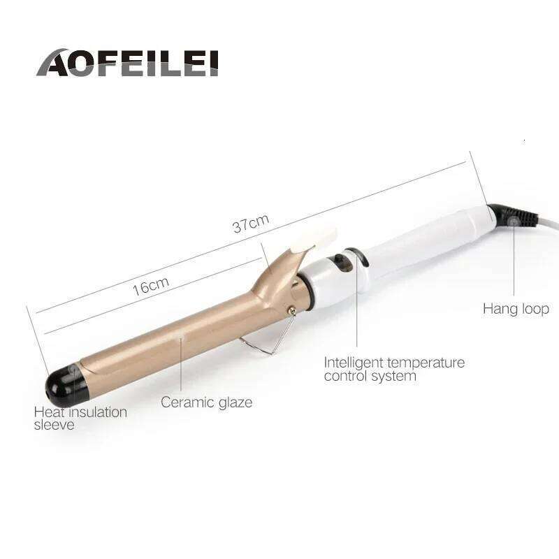 Aofeilei 19-38mm Ceramic Electric Curlers 38mm Big Curl 19mm Culers 25mm Curling Iron 32mm Hair Crimper H260110