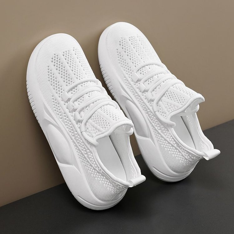 Ddmybagsvip Stepping On Clouds Breathable White Sneakers For Women Summer New Versatile Soft Sole Casual Hollow Mesh Shoes Outdoor Shoes