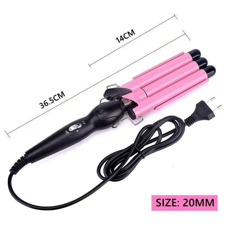Professional Curling Iron Ceramic Triple Barrel Curler Irons Hair Wave Waver Styling Tools Styler Wand H260110