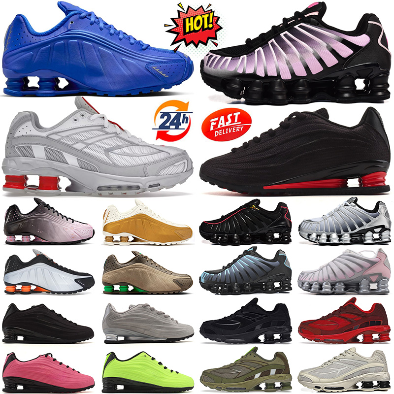 shoxs tl r4 ride z 2 running shoes designer outdoor sneakers triple black pink white bred race blue olive khaki floral Blue Tint Orange Womens Mens Trainers Sneakers