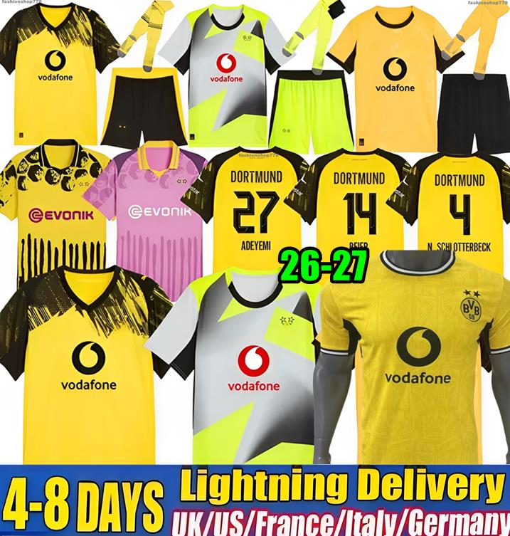 2025 26 Dortmund three-legged jersey 25 26 BVBs jersey HALLER 4th Sabitzer Football Jersey Club World Cup Jersey MOUKOKO Men's and 1111