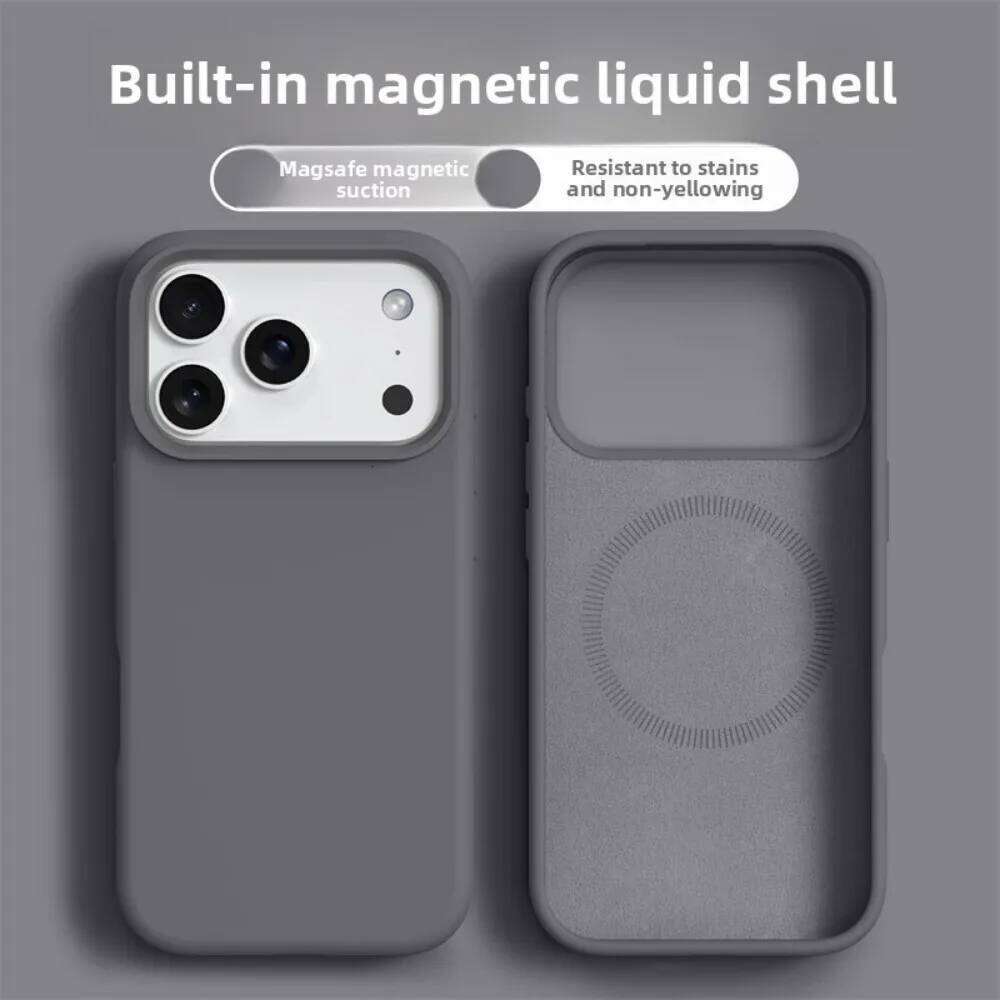 Magnetic Phone Case iPhone 17 Liquid Silicone Cases For iPhone17 16 Pro Max 17Pro Air Soft Bumper Cover 26L0110