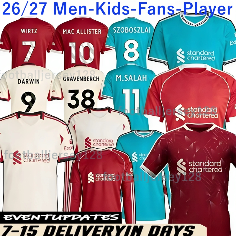 liverpool 26 27 Soccer Jerseys Mohamed ISAK WIRTZ EKITIKE SZOBOSZLAI MAC ALLISTER VIRGIL camiseta NGUMOHA SZOBOSZLAI EKITIKE long sleeve 2025 2026 football jersey