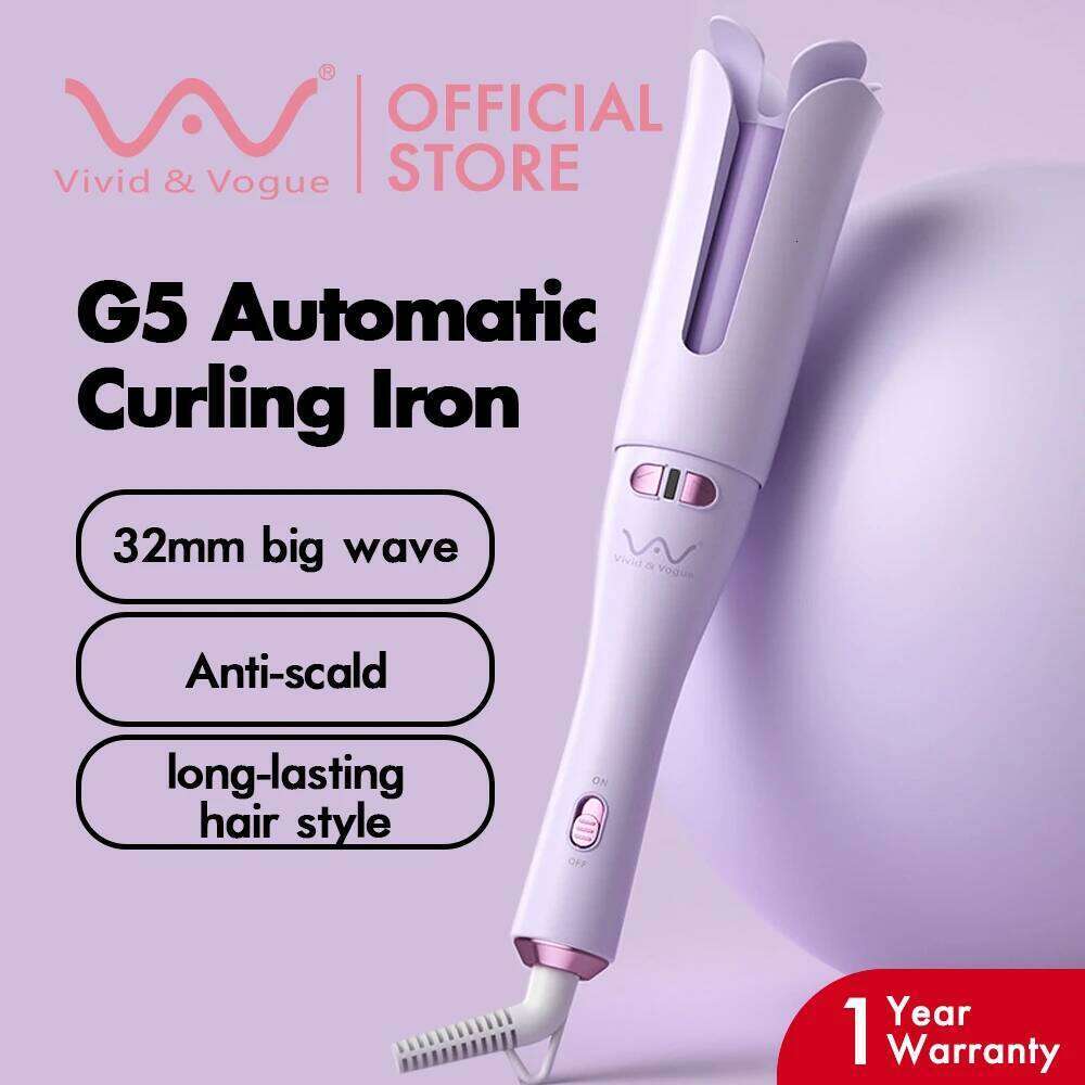 Vivid & Vogue G5 Anti-Scald Ceramic Automatic Curler 32mm Curling Curly Iron Hair Straightener Portable curling H260110