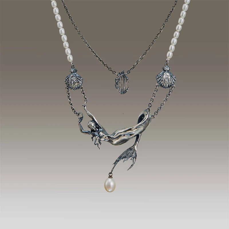 Mermaid Necklace Vintage Style Mens And Womens Jewelry Party Gift 260104