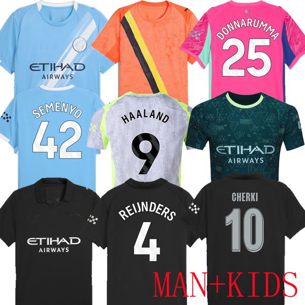 DOKU HAALAND 24 25 26 Fourth Marmoush SOCCER JERSEYS DONNARUMMA FODEN SEMENYO 42 2025 RODRIGO mans Kovacic Matheus N ECHEVERRI football shirt men kids