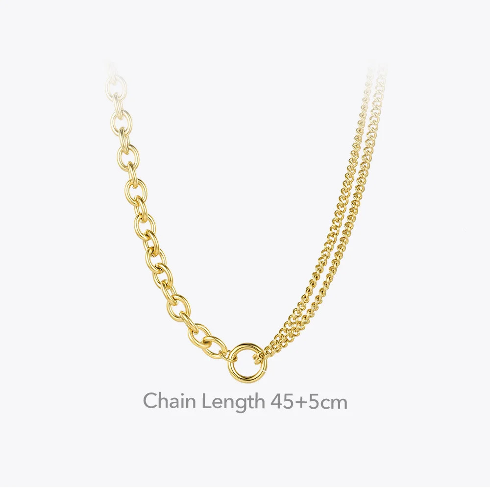 ENFASHION Link Chain Choker Necklace Women Gold Color Stainless Steel Necklaces Friends Gifts Fashion Jewelry Collier P3070 260107 - view 5