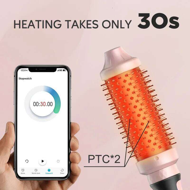 Women's Infrared Ceramic Brush Tourmaline Hair Planting Comb Integrated Curling Iron Hot Selling New Hairdressing Tool H260110