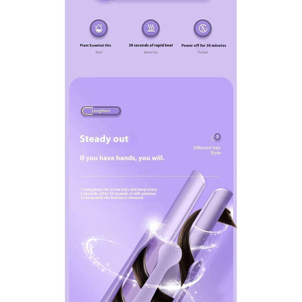 2 in 1 32mm Automatic Rotating Ceramic Professional Curling Wand Curler H260110