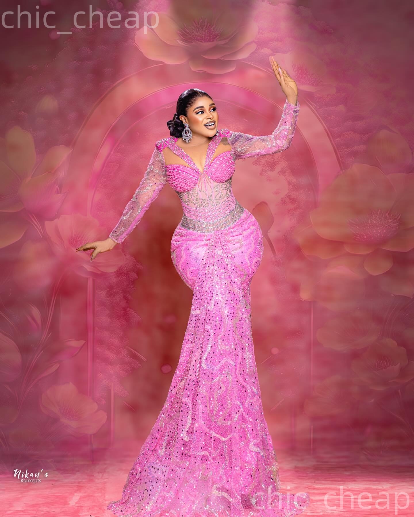 2026 Aso Ebi Pink Mermaid Prom Dresses Beaded Crystals Sequined Evening Formal Party Second Birthday Engagement Reception Gowns Dress For Special Occa