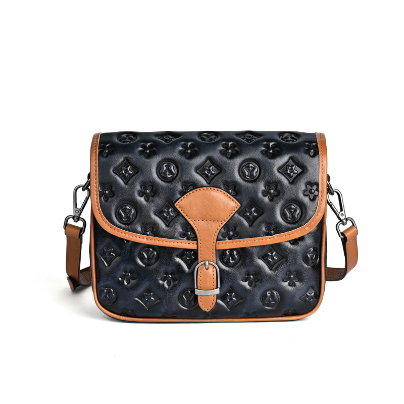 Free Shipping 2026 New Design High Quality Embossed Soft Leather Women Shoulder Bag Premium Versatile Elegant Crossbody Bag Black Green Yellowish-Brow