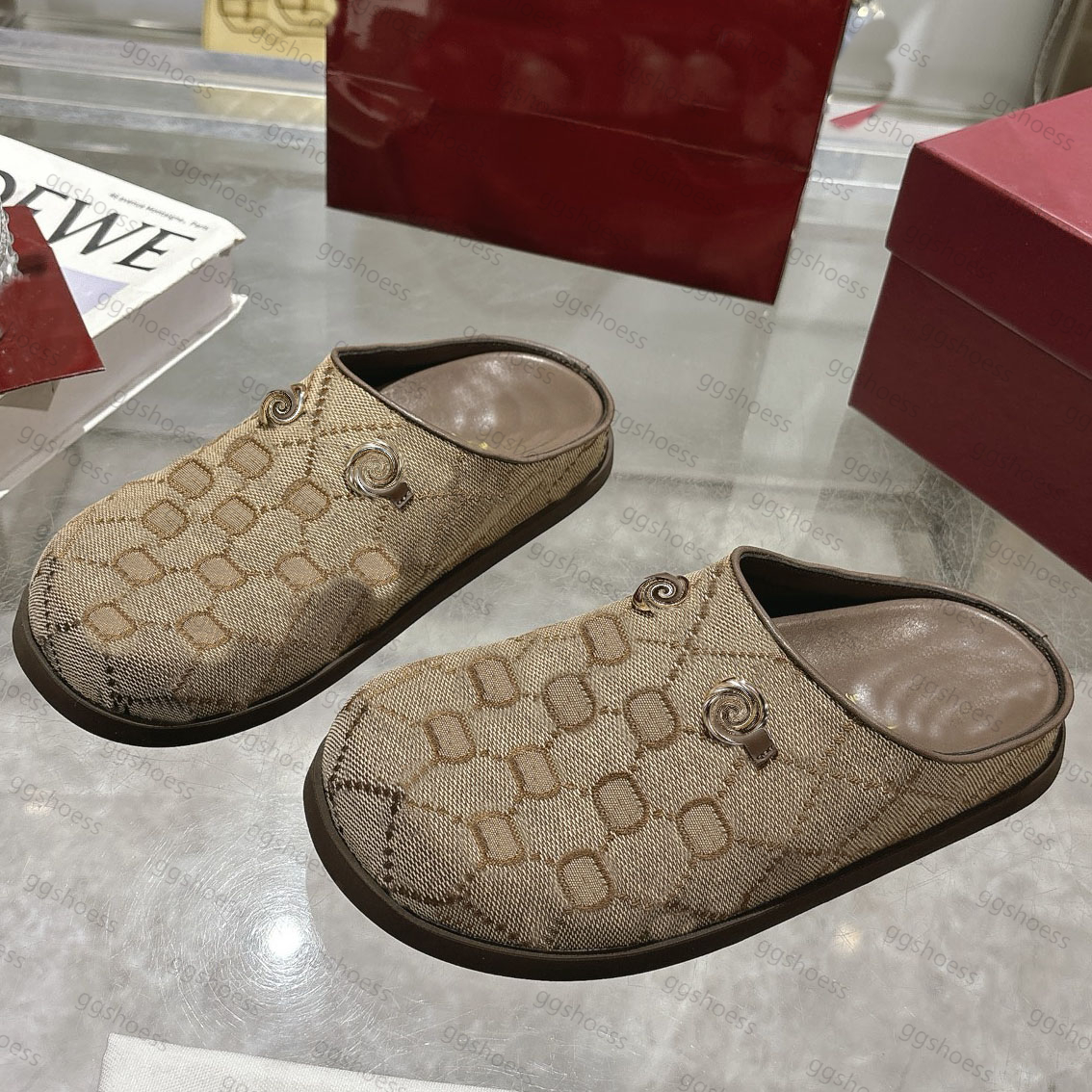 Women's Horsebit Mule Slipper Designer Mules luxury Suede Leather Platform Slipper Sandal Daily Outfit Canvas Mules