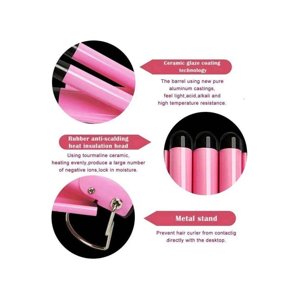 IRUIBEAUTY Professional Curling Iron Ceramic Triple Barrel Curler Irons Styler Hair Waver Styling Tools H260110