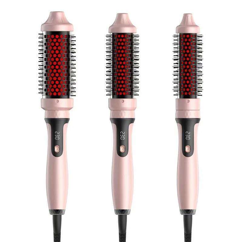 Women's Infrared Ceramic Brush Tourmaline Hair Planting Comb Integrated Curling Iron Hot Selling New Hairdressing Tool H260110