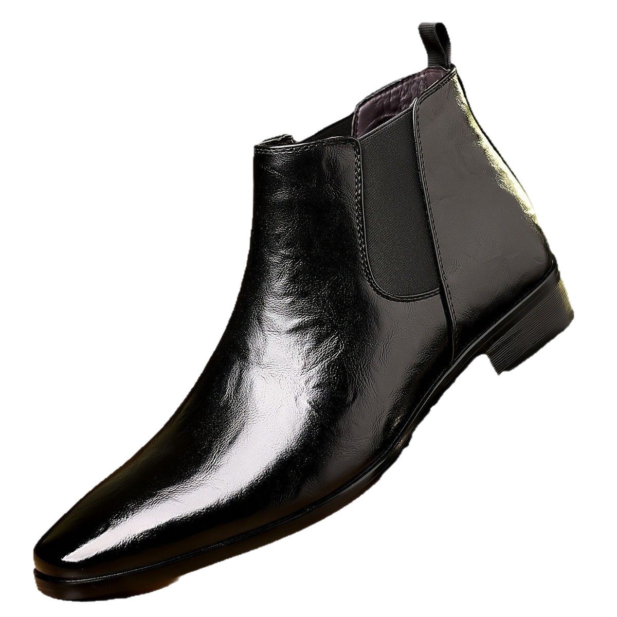 Luxury Premium 2026 Men's Textured Leather Chelsea Boots, Pointed Toe Slip-On Ankle Boots, Soft & Breathable Casual Dress Shoes Free Shipping