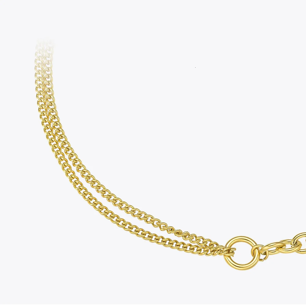 ENFASHION Link Chain Choker Necklace Women Gold Color Stainless Steel Necklaces Friends Gifts Fashion Jewelry Collier P3070 260107 - view 7