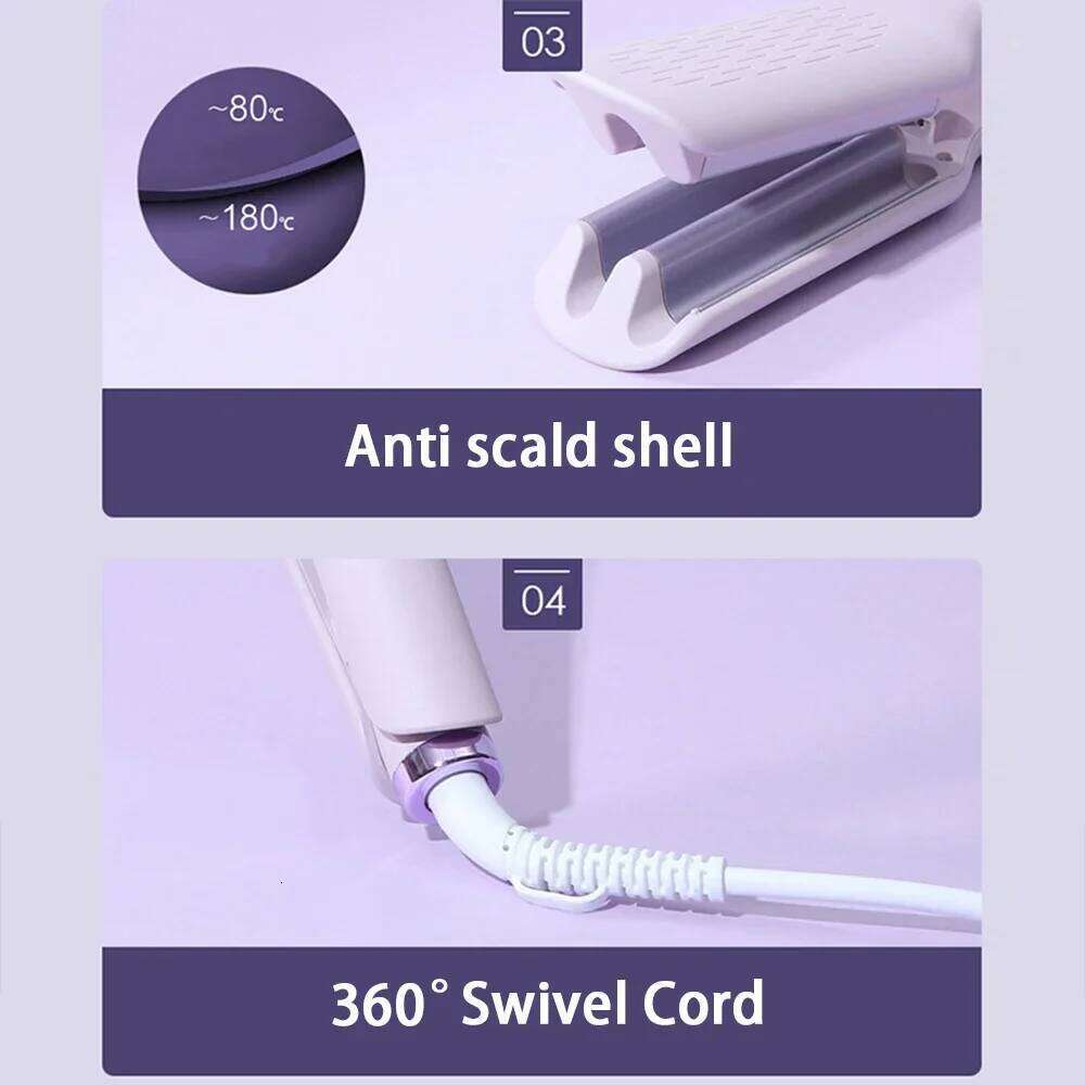 10mm 4 Barrel Crimper Beach Waves Volumizing Curling Iron PTC Heating Ceramic Hair Waver Styling Tools for Women Girls H260110