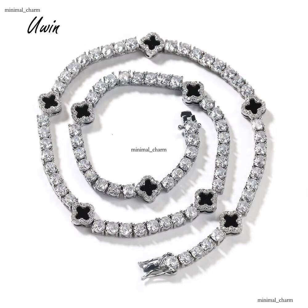 VVS Moissanite 2024 New Fashion Necklace Lucky Clover Bracelet Tennis Chain Hip Hop Famous Designer Jewelry