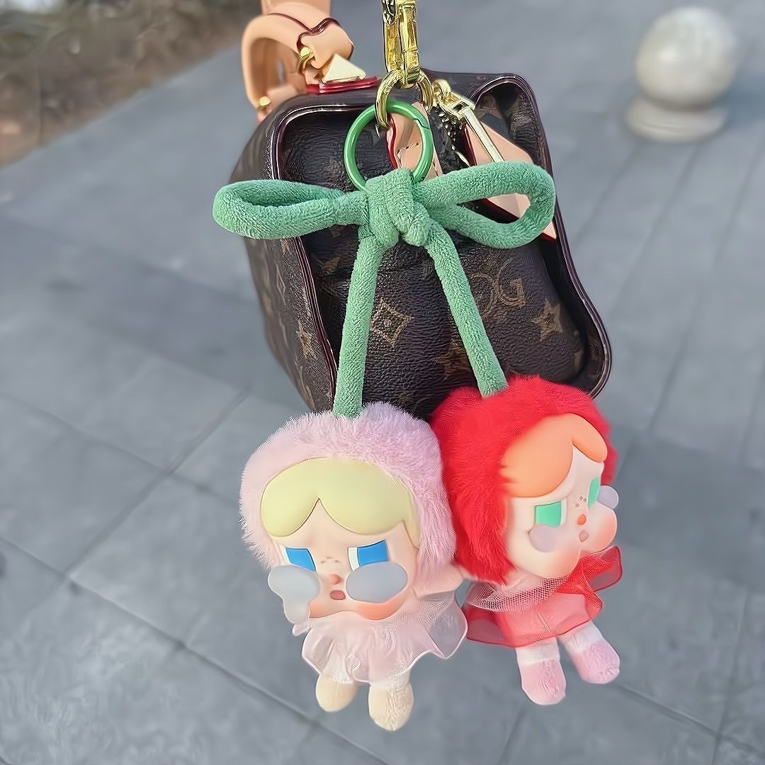 New Cute Cherry Ellipse Sled Twins Cry Baby Love God Tears Series Cherry Ellipse Stuffed Dolls Sweet - view 3