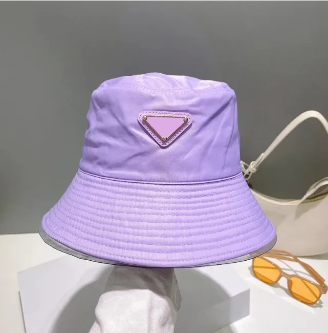 Luxury Nylon Bucket Hat For Men Womens Hats Designer Ladies Cap Mens Visor Spring Summer Colorful Red Leather Metal Sun Hats Fisherman Caps Gifts