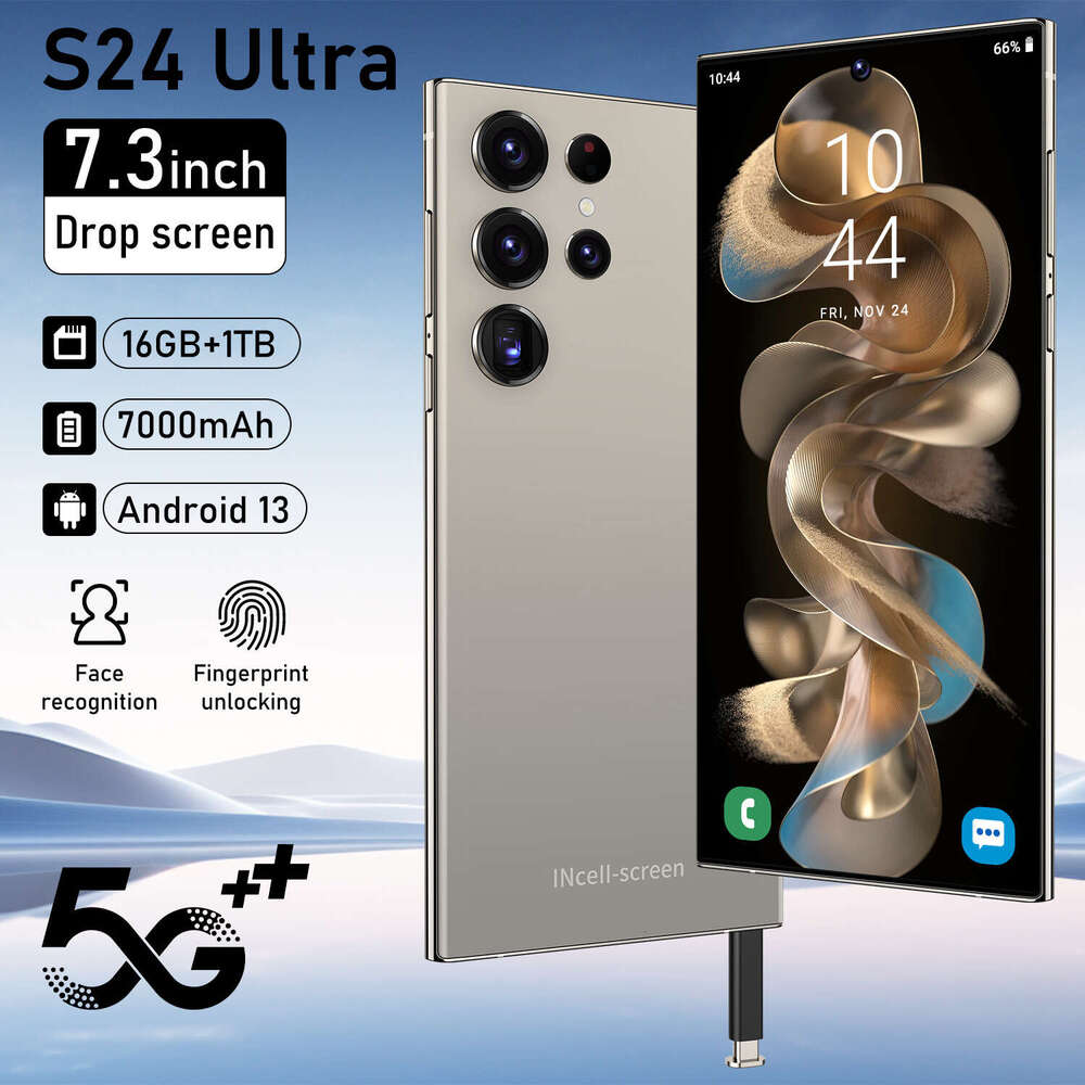 Famous brand cross-border S24 Ultra smartphone 7.3 large screen built-in pen 16+1T factory direct sales (explosive model) CKS