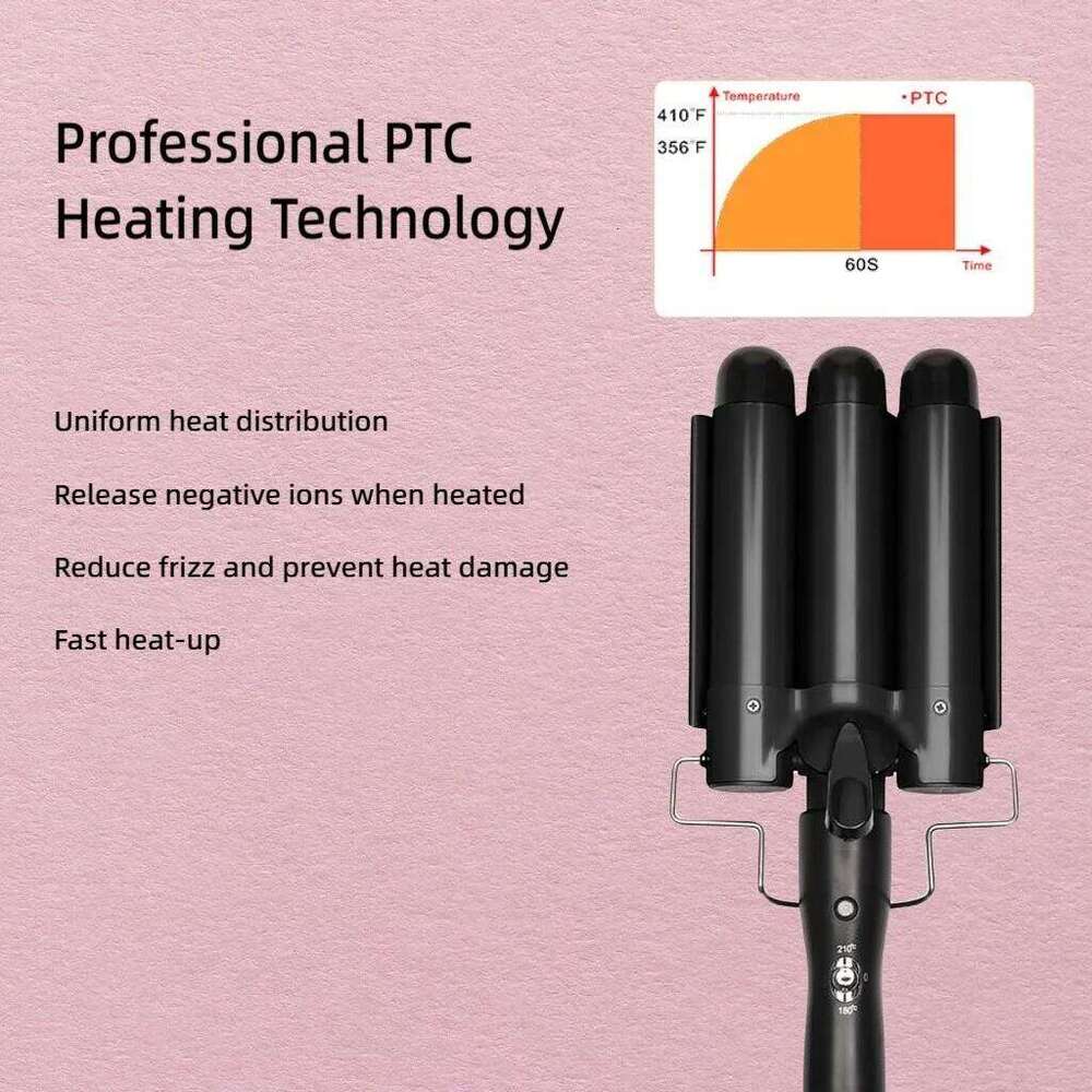 Professional Curling Iron Ceramic Triple Barrel Curler Irons Waver Styling Tools Hair Curlers for Beauty H260110