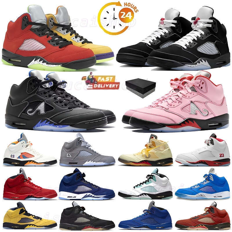 Designer Outdoors Shoes 5S Basketball Shoes man woman Black Cats Thunders Cool Grey cement Brick Fire Red Black metallic Awake low Fragment mens womens outdoor