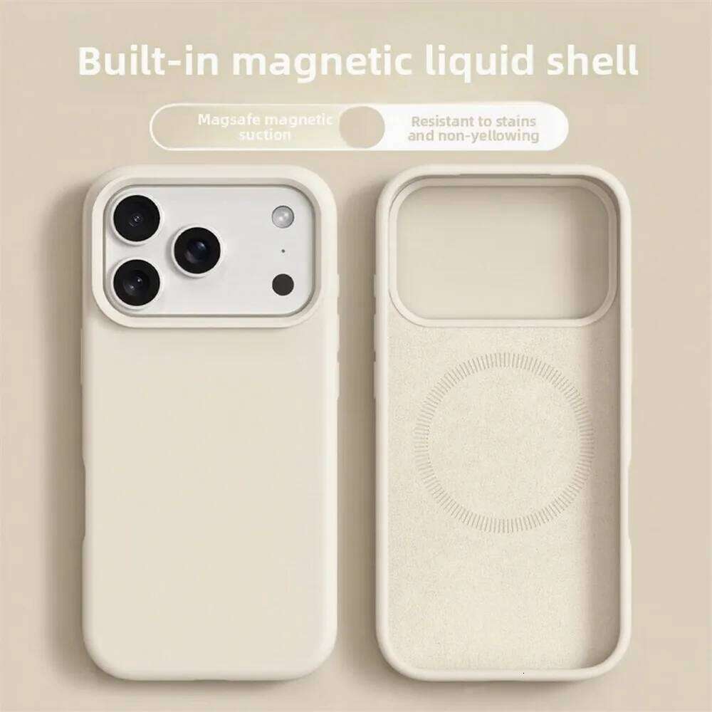 Magnetic Phone Case iPhone 17 Liquid Silicone Cases For iPhone17 16 Pro Max 17Pro Air Soft Bumper Cover 26L0110