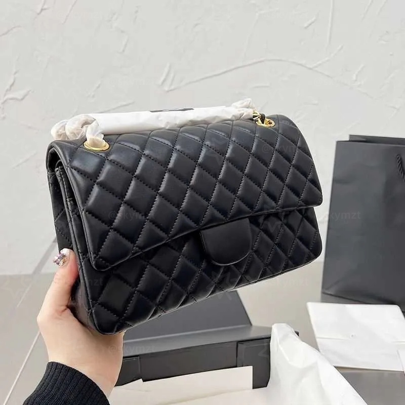 Evening Bags Cross Body 22Ss ladies Double purse Classic Medium Flap Quilted Bag Gold sliver Hardware Turn Lock Crossbody Women Shoulder Handbag 25cm Designer