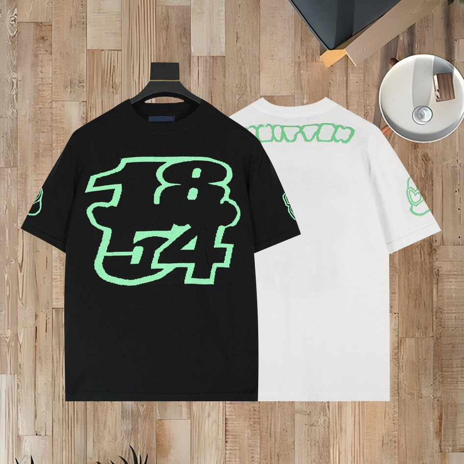 Unisex Vintage Style Wool Blend Knit Tee Casual Knitted T shirt for Men Women 26ss 0108