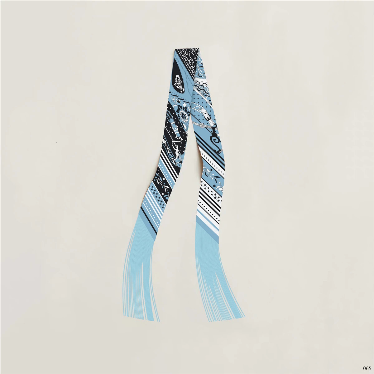 130x5cm tassel Europe Spring Cashew Nut Womens Decorative Small Silk Scarf Hair Band Binding Bag Handle Ribbon Small Scarf 260106