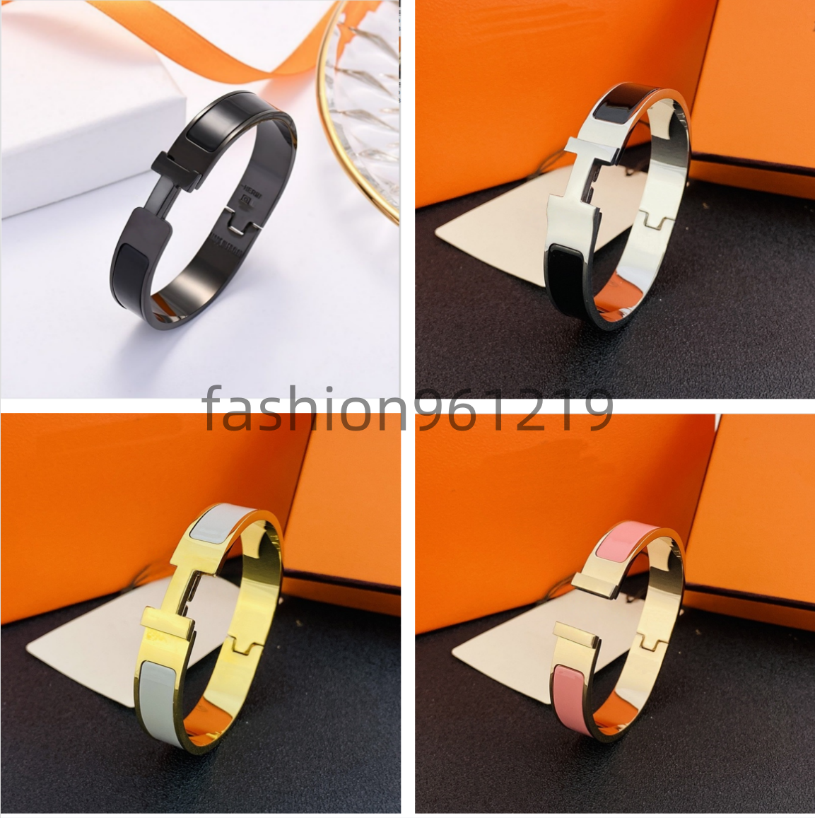 High Quality Luxury Designer Design Bangle H Stainless Steel Classic Jewelry Link Bracelets Men and WomenNeed to contact customer service for other colors