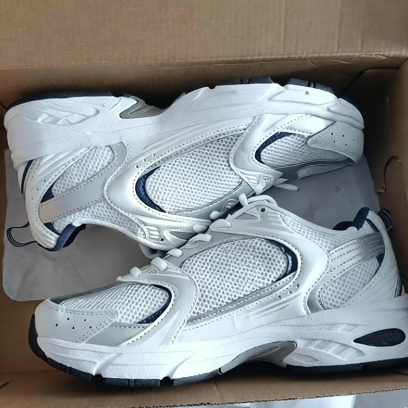 Hot Mesh White Silver Navy Sneakers MR530SG For Men and Women Casual Running Shoes Sea Salt Moonbeam US Warehouse Fast Delivery With Box
