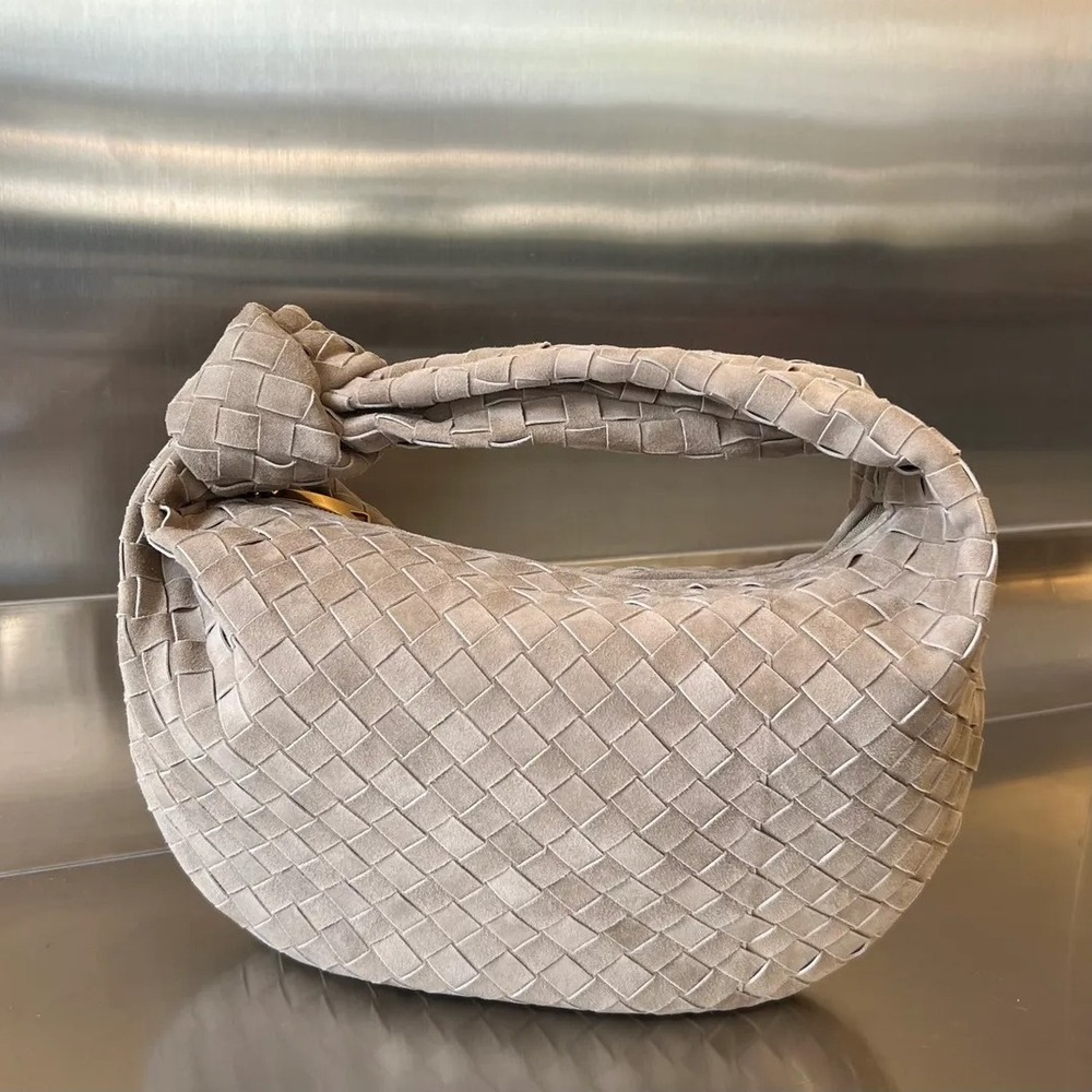 Woven Real genuine Leather Totes Shoulder Bag Knot Handbags Suede Knitted Handmade High Quality Womens designer bags women 456