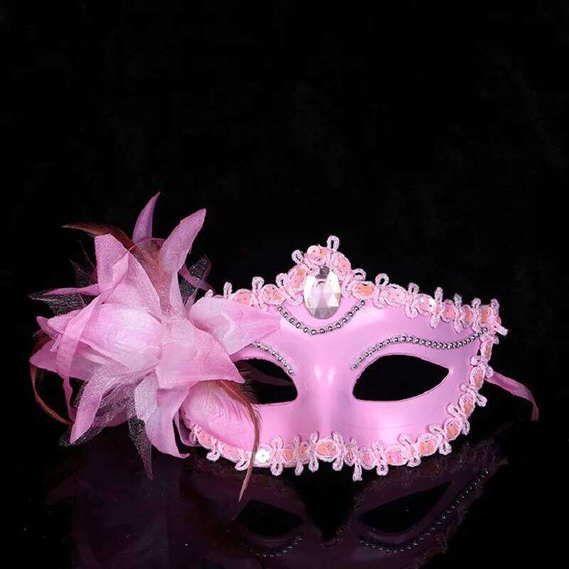 Dance Party Diamond Venetian Feather Flower Wedding Carnival Performance Costume Sexy Lady Mask Masquerade Christmas 2024 26H0110