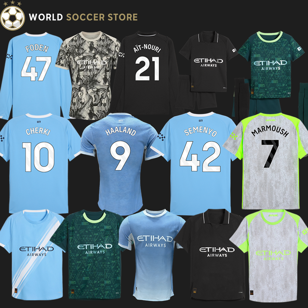 3XL 4XL 2025 EA Sports Man City Soccer Jerseys Special Kits MARMOUSH FODEN HAALAND 2026 Blue Moon Jersey MAN 4th football shirt cities 25 26 CHERKI kit Kids YTIC shirts
