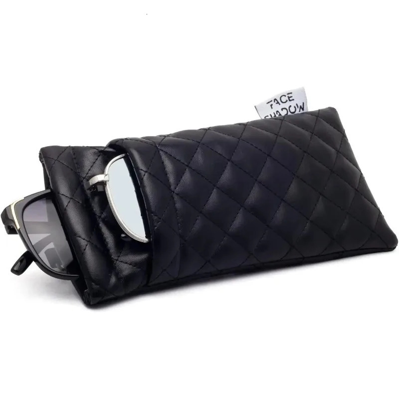 Double Glasses Case Soft Eyeglass Case for Women Men Squeeze Top Sunglasses Pouch with Cleaning Cloth DIY Cute Keychain with Bag 260107