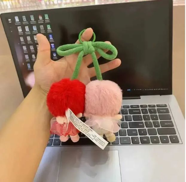 New Cute Cherry Ellipse Sled Twins Cry Baby Love God Tears Series Cherry Ellipse Stuffed Dolls Sweet - view 8