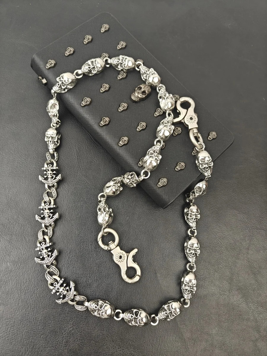 Retro Extended Edition Skull Pants Chain Fashionable Men And Women Ones Waist Accessories Summer Style Holiday Gifts 260107