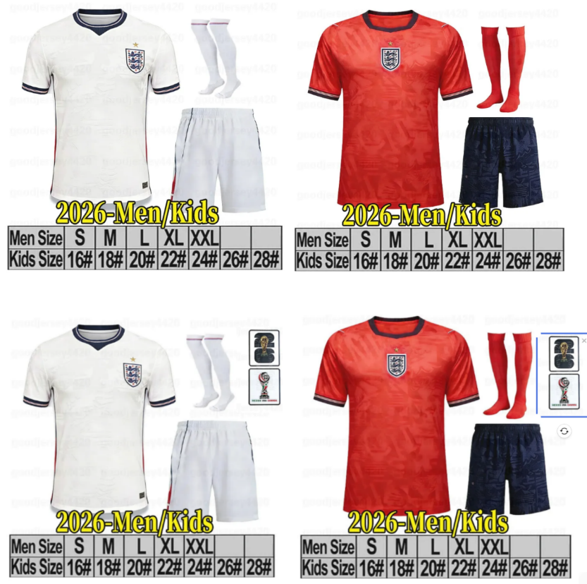 ENGLANDs soccer jerseys 2025 2026 KANE STERG RASHFORD SANCHO GREALISH MOUNT FODEN HENDERSON 25 26 national football shirt men Full Sets fans