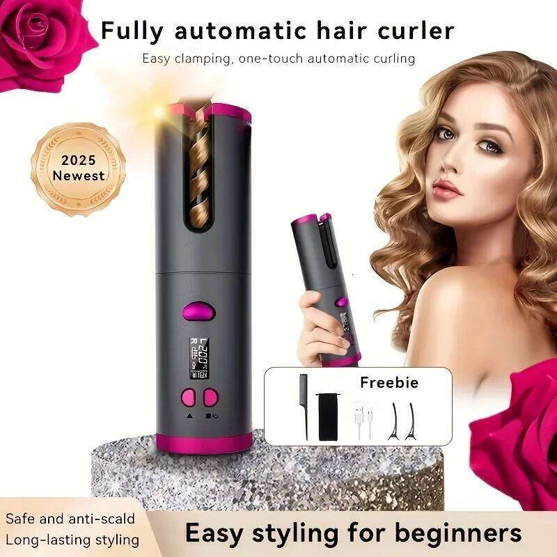 USB-C Wireless Charging Automatic Portable Curling Iron, Smart Home Personal Care Appliance, Ideal Holiday Surprise H260110