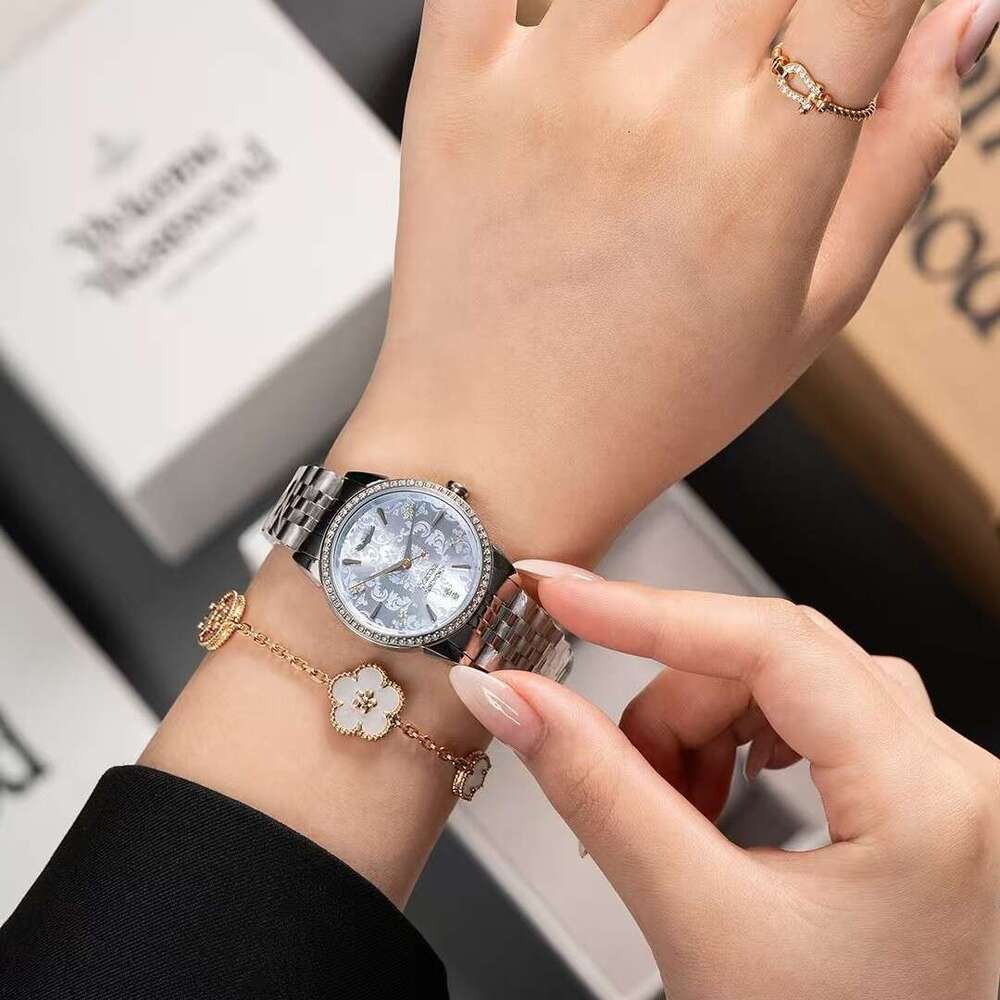 Empress Dowager New Snowflake Embossed Fashion High-end Same Style Quartz Ladies Wholesale Women's Watch