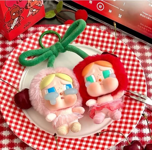 New Cute Cherry Ellipse Sled Twins Cry Baby Love God Tears Series Cherry Ellipse Stuffed Dolls Sweet - view 7
